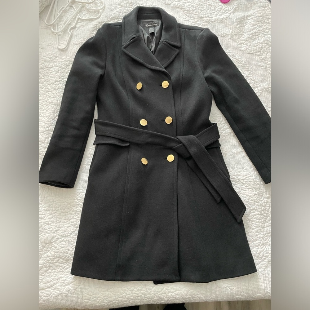 INC International Concepts black coat